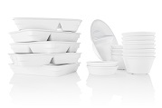 Catering crockery for food distribution systems