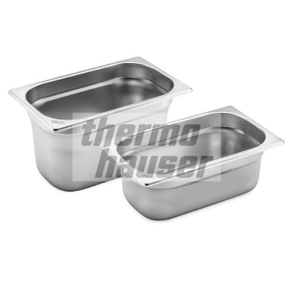 GN 1/4 container without handles, stainless steel