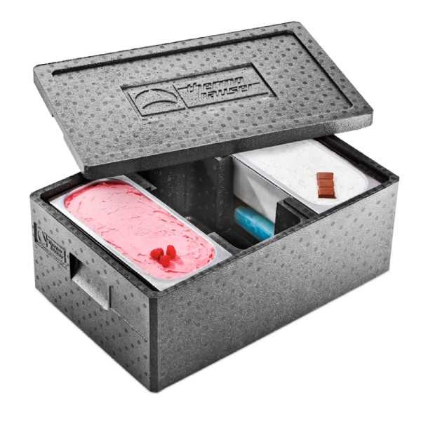 Thermobox for 2 ice cream containers and Cold Packs